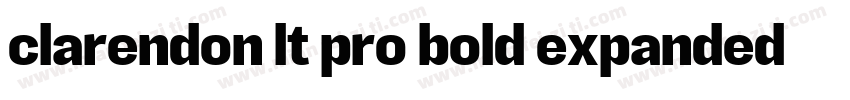 clarendon lt pro bold expanded byli字体转换